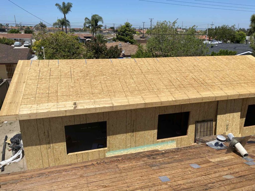 ADU framing and roof sheathing - Orange County