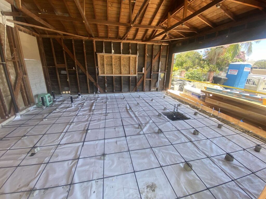 Garage conversion to ADU in progress in Orange County - RealHomes Construction