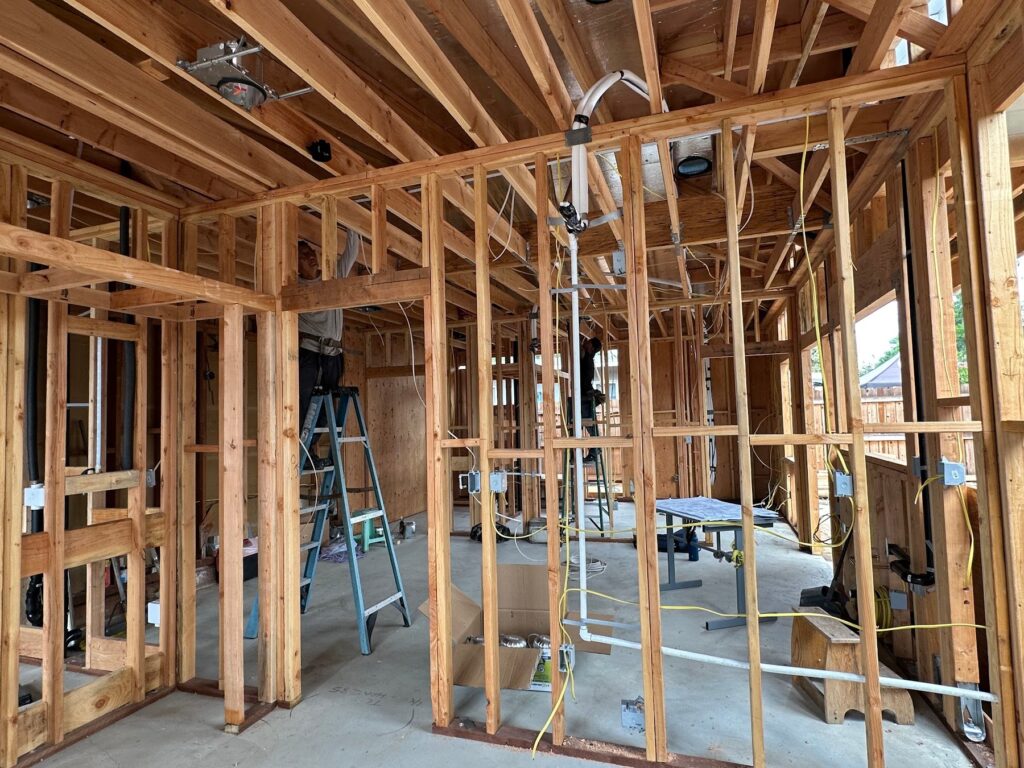 ADU framing in progress in Anaheim, CA